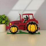 Tractor - 3D Tractor Lantern File - Cricut File 1 - LightBoxGoodMan