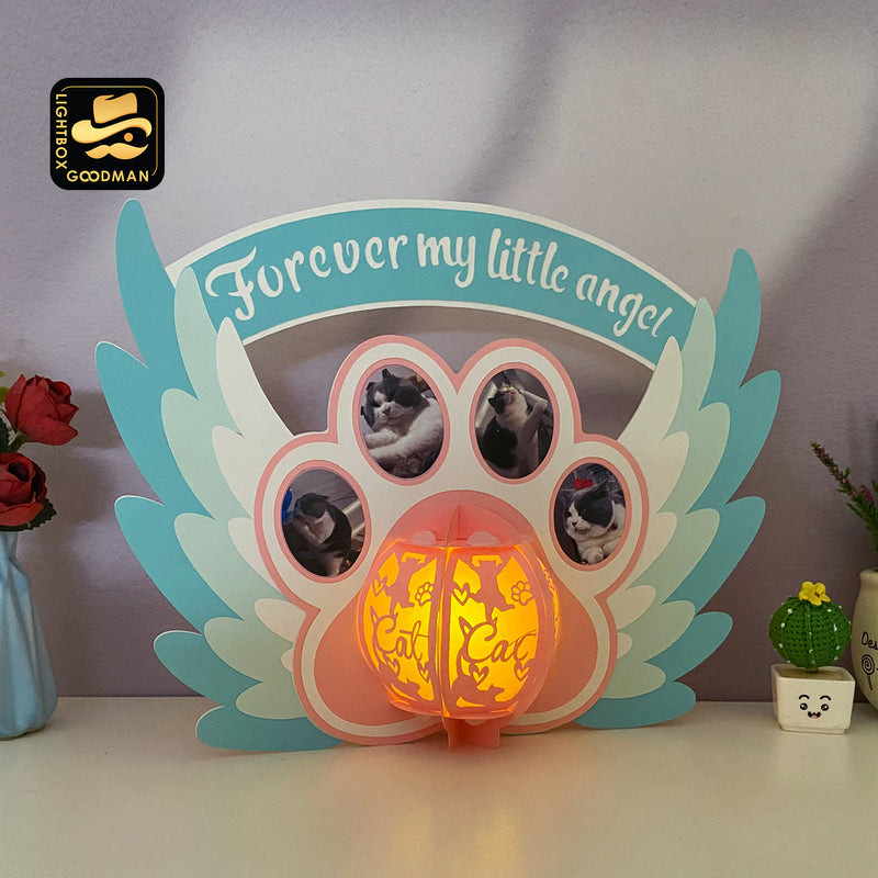 Memorial Pet Cat - 3D Memorial Lantern File - Cricut File 1 - LightBoxGoodMan