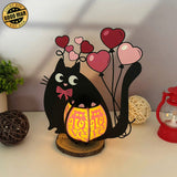 Cat Love - 3D Love Lantern File - Cricut File 1 - LightBoxGoodMan