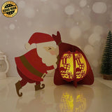 Santa - 3D Christmas Lantern File - Cricut File 2 - LightBoxGoodMan