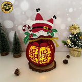 Hohoho - 3D Christmas Gift Bag Lantern File - Cricut File 1 - LightBoxGoodMan