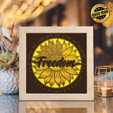 4th Of July Freedom – Paper Cut Light Box File - Cricut File - 8x8 inches - LightBoxGoodMan