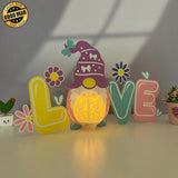 Gnome Love - 3D Love Lantern File - Cricut File 1 - LightBoxGoodMan