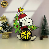 Snoopy Xmas - 3D Christmas Lantern File - Cricut File 2 - LightBoxGoodMan