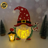 Gnome Xmas - 3D Christmas Lantern File - Cricut File 2 - LightBoxGoodMan