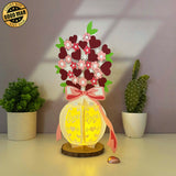 Vase Valentine - 3D Flower Vase Lantern File - Cricut File 3 - LightBoxGoodMan