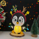 Penguin - 3D Christmas Lantern File - Cricut File 2 - LightBoxGoodMan