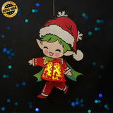 Christmas Elf - 3D Christmas Lantern File - Cricut File 1 - LightBoxGoodMan