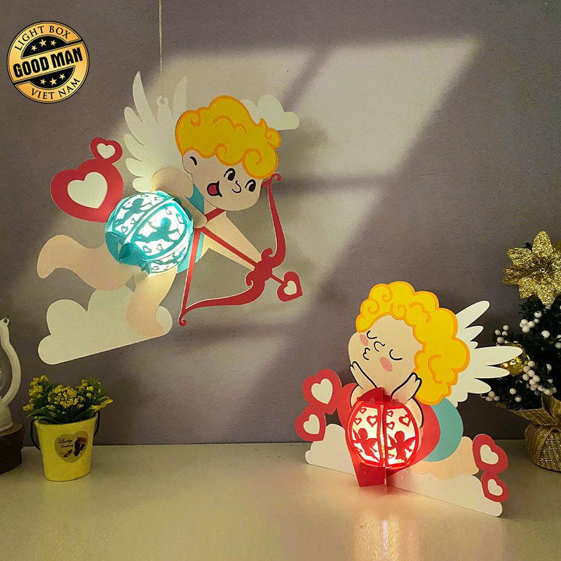 Cupid Couple - 3D Love Lantern File - Cricut File 1 - LightBoxGoodMan