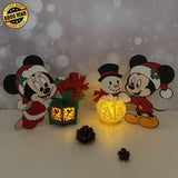 Pack 2 Mickey And Minnie Xmas - 3D Christmas Lantern File - Cricut File- LightBoxGoodMan