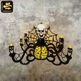 Halloween Chandelier 2 - 3D Halloween Candles Lantern File - Cricut File - LightBoxGoodMan
