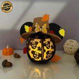 Minnie - Thanksgiving Themed 3D Disney Mouse Lantern File - Cricut File 1 - LightBoxGoodMan