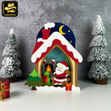 Christmas House - 3D Christmas Pop-up Card File - Cricut File 1 - LightBoxGoodMan