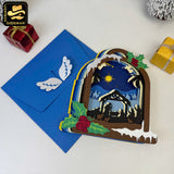 Bell Nativity - 3D Nativity Pop-up Card File - Cricut File 1 - LightBoxGoodMan