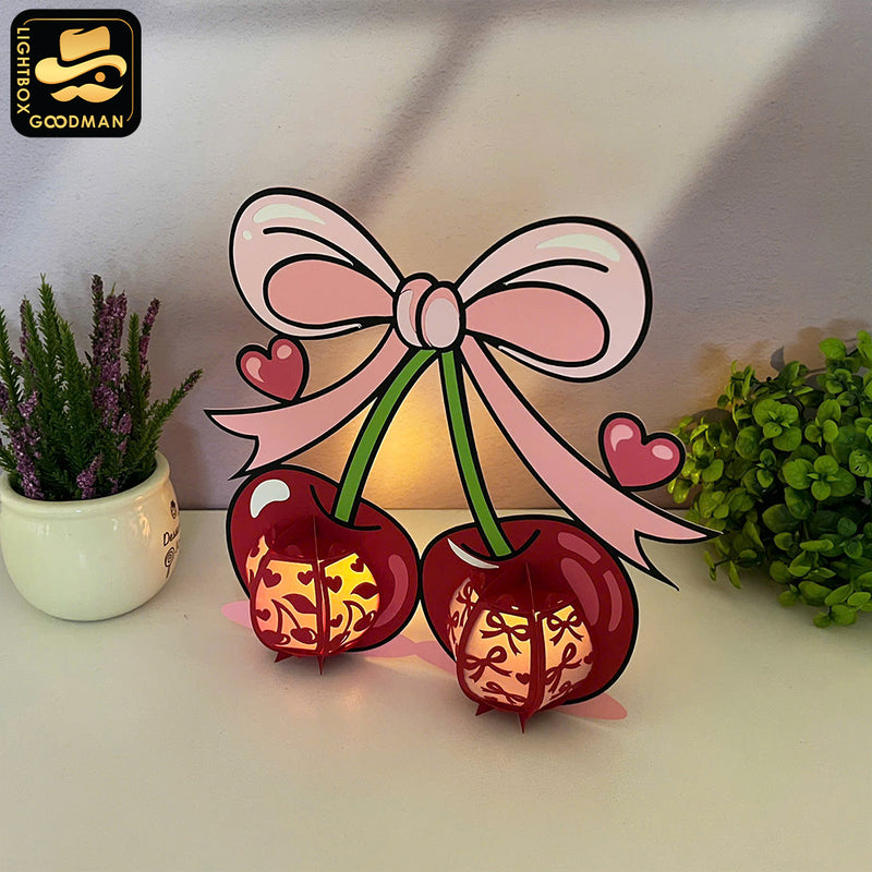 Lantern Cherry - 3D Lantern File - Cricut File 1 - LightBoxGoodMan