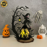 Witch And Poison 2 - 3D Witch Lantern File - Cricut File 3 - LightBoxGoodMan