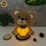 Bear - 3D Bear Lantern File - 9x7.8" - Cricut File - LightBoxGoodMan