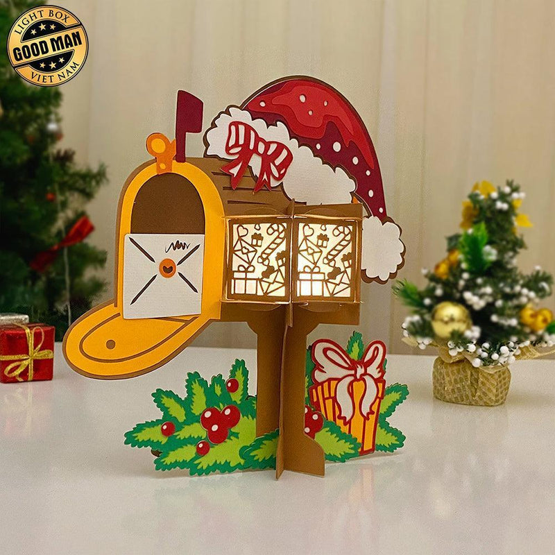 Christmas Mailbox - 3D Christmas Lantern File - Cricut File 1 - LightBoxGoodMan