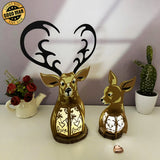 Deer Couple - 3D Love Lantern File - Cricut File 1 - LightBoxGoodMan