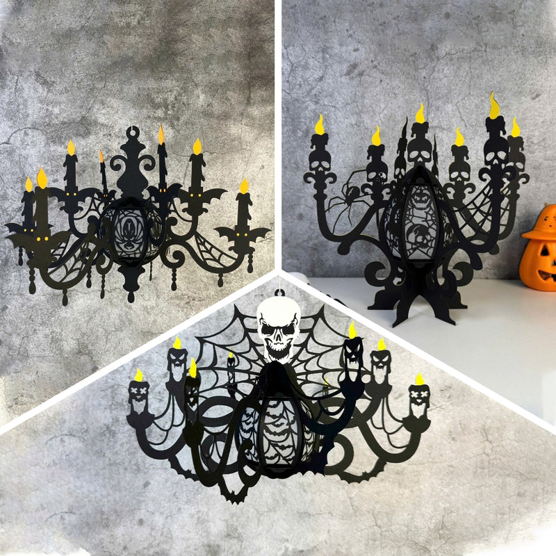 Pack 3 Halloween Candles - 3D Halloween Candles Lantern File - Cricut File - LightBoxGoodMan