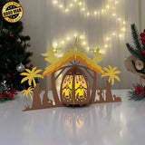 Nativity Scene - 3D Christmas Lantern File - Cricut File 2 - LightBoxGoodMan