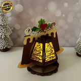 Cake Christmas - 3D Christmas Lantern File - Cricut File 1 - LightBoxGoodMan