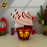 Cupcake Valentine - 3D Love Lantern File - Cricut File 1 - LightBoxGoodMan