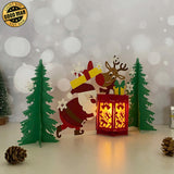 Christmas Gift - 3D Christmas Gift Bag Lantern File - Cricut File 4 - LightBoxGoodMan