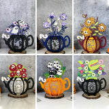 Pack 6 Kettle Flower - 3D Kettle Papercut Lantern File - Cricut File - LightBoxGoodMan