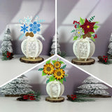 Pack 3 Different Christmas Vase - 3D Christmas Lantern File  - Cricut File - LightBoxGoodMan