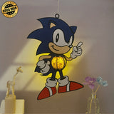 Sonic - Sonic The Hedgehog 3D Papercut Lantern File - Cricut File 1 - LightBoxGoodMan