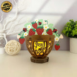 Strawberry Pot - 3D Christmas Lantern File - Cricut File 1 - LightBoxGoodMan