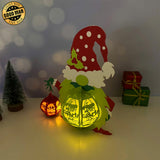 Gnome Grinch - 3D Christmas Lantern File - Cricut File 1 - LightBoxGoodMan