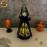 The Nun - Halloween Themed 3D Lantern File - Cricut File 1 - LightBoxGoodMan