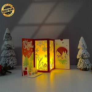 Christmas - 3D Christmas Pop-up Card File - Cricut File 1 - LightBoxGoodMan