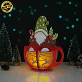 Gnome - Christmas Themed 3D Hot Cocoa Lantern File - Cricut File 1 - LightBoxGoodMan