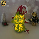 Mushroom Xmas - 3D Christmas Lantern File - Cricut File 1 - LightBoxGoodMan