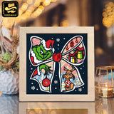 Christmas Bow – Paper Cut Light Box File - Cricut File - 8x8" - LightBoxGoodMan
