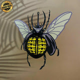 Beetle - 3D Beetle Lantern File - 10x11.7" - Cricut File - LightBoxGoodMan - LightboxGoodman