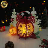 Christmas Clock - 3D Christmas Lantern File - Cricut File 1 - LightBoxGoodMan