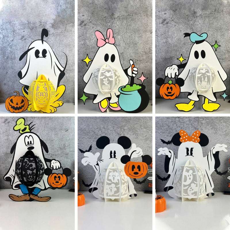 Pack 6 Halloween Disney Lantern - 3D Halloween Disney Lantern File - Cricut File - LightBoxGoodMan