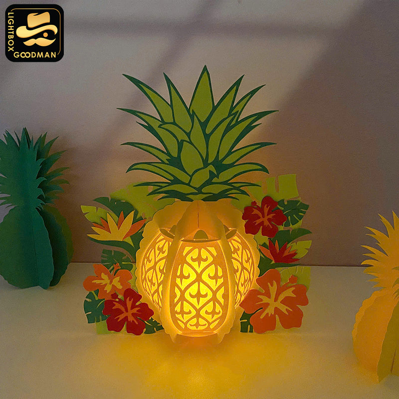 Lantern Pineapple - 3D Lantern File - Cricut File 1 - LightBoxGoodMan