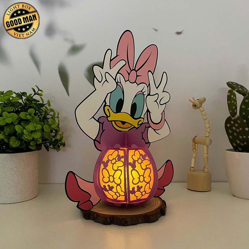 Daisy - Daisy Duck 3D Papercut Lantern File - Cricut File 1 - LightBoxGoodMan