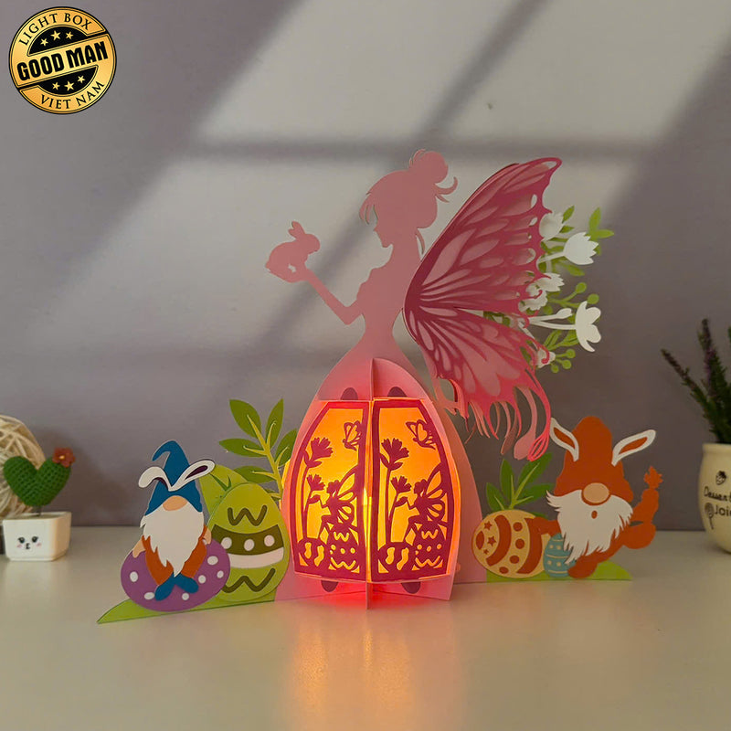 Fairy Easter - 3D Easter Fairy Lantern File - Cricut File 3 - LightBoxGoodMan