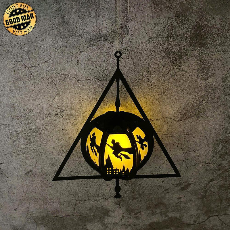 The Deathly Hallows - Halloween Themed 3D Lantern File - Cricut File 1 - LightBoxGoodMan
