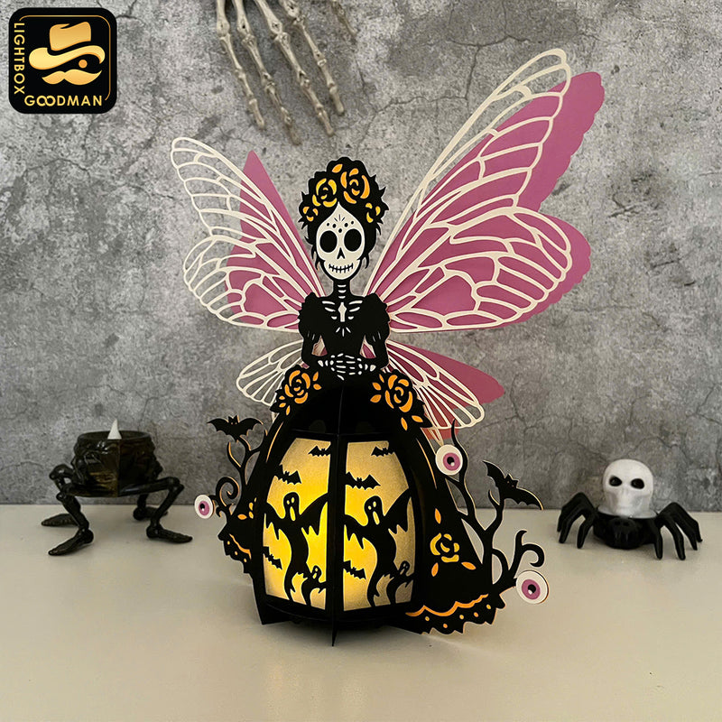 Spooky Girl 1 - 3D Spooky Lantern File - Cricut File - LightBoxGoodMan