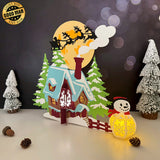 Christmas Village - 3D Christmas Lantern File - Cricut File 2 - LightBoxGoodMan