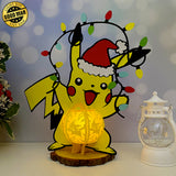 Pikachu Xmas - 3D Christmas Lantern File - Cricut File 1 - LightBoxGoodMan