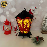 Snowman - 3D Christmas Vintage Lantern File  - Cricut File 1 - LightBoxGoodMan