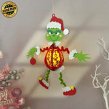 The Grinch Hanging - 3D Christmas Lantern File - Cricut File 1 - LightBoxGoodMan